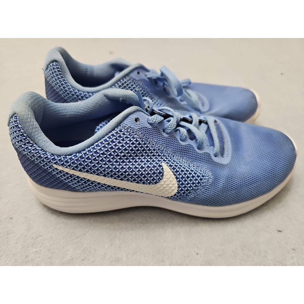 Nike Womens Revolution 3 Blue Running Shoes Lace Up Sz 9 Athletic Sneakers Mesh